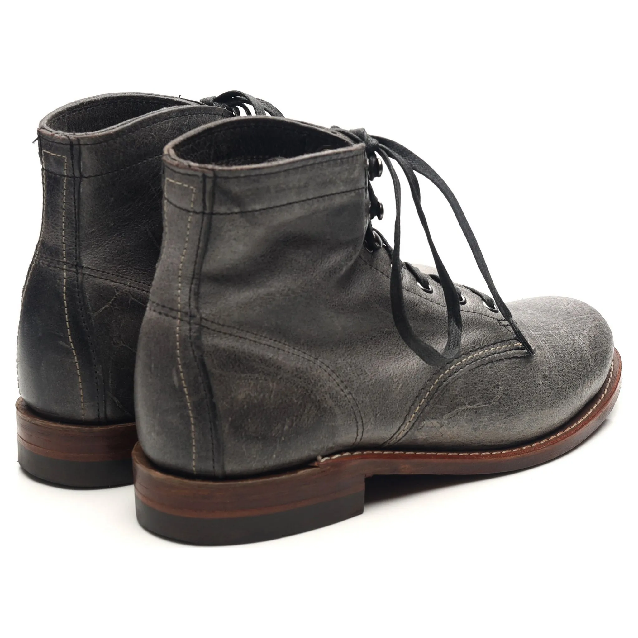 1000 Mile 'Evans' Grey Leather Boots UK 6.5 US 7.5