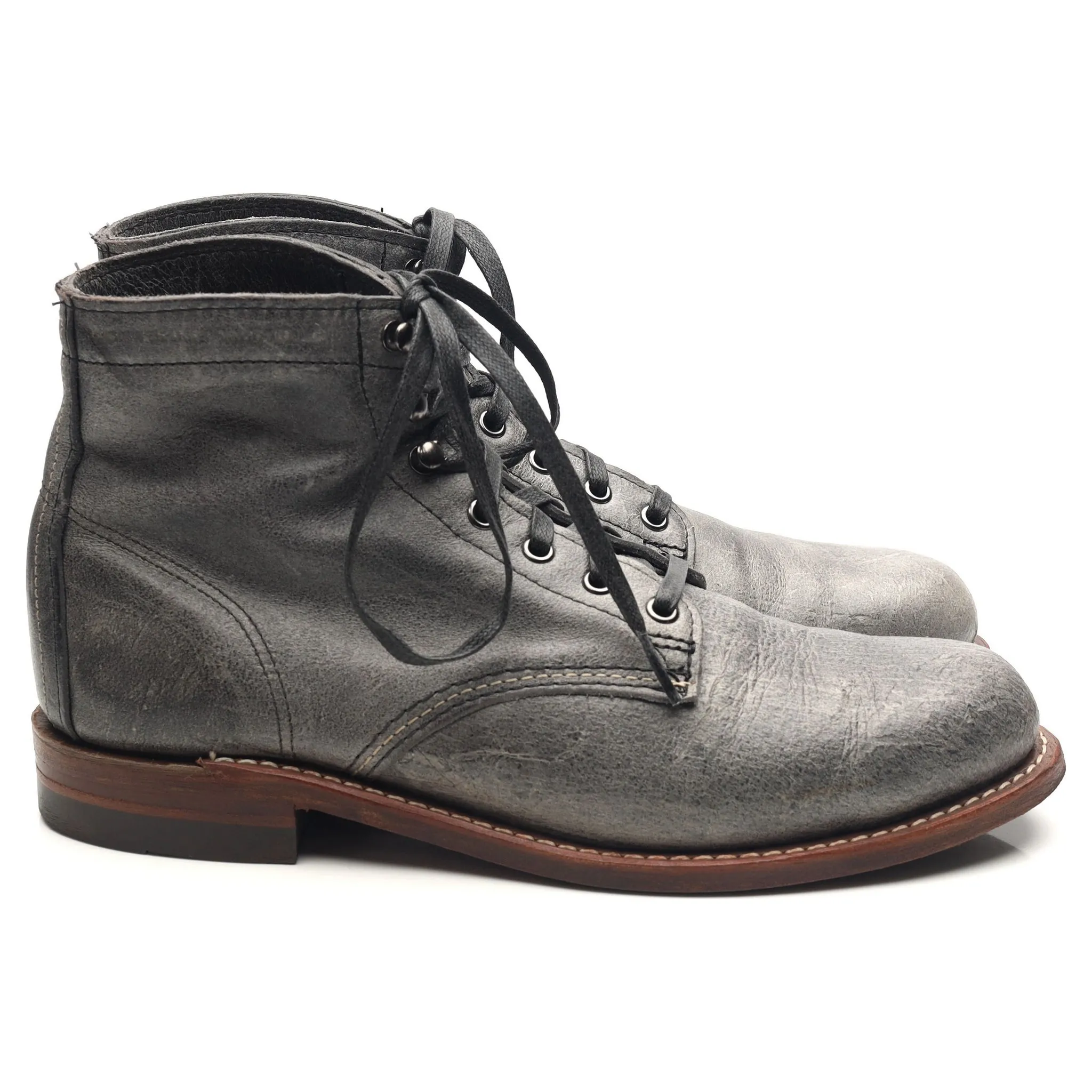 1000 Mile 'Evans' Grey Leather Boots UK 6.5 US 7.5
