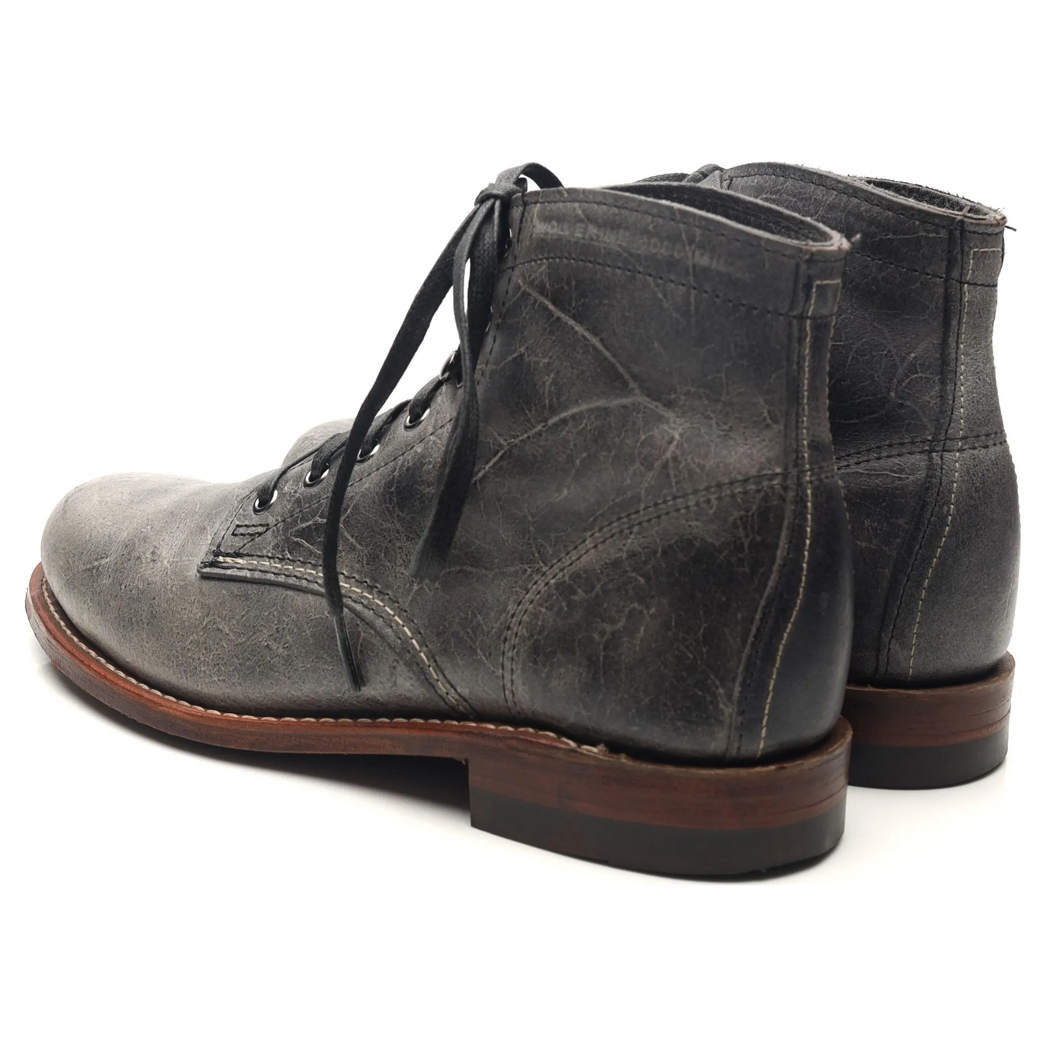 1000 Mile 'Evans' Grey Leather Boots UK 6.5 US 7.5