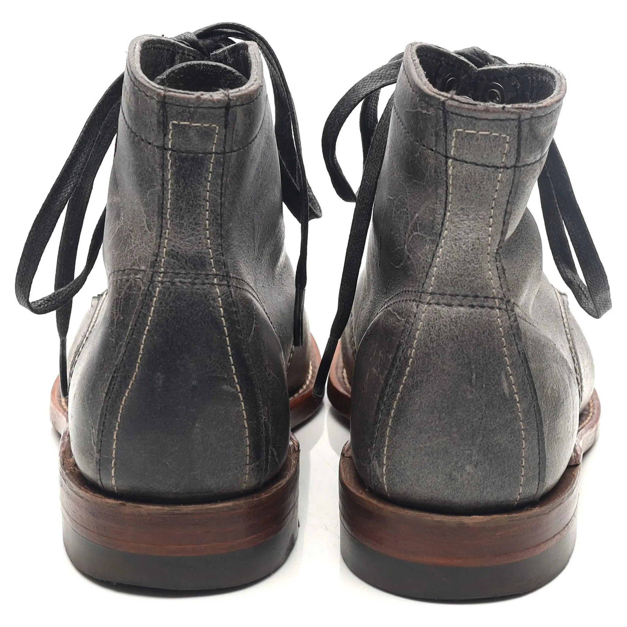 1000 Mile 'Evans' Grey Leather Boots UK 6.5 US 7.5