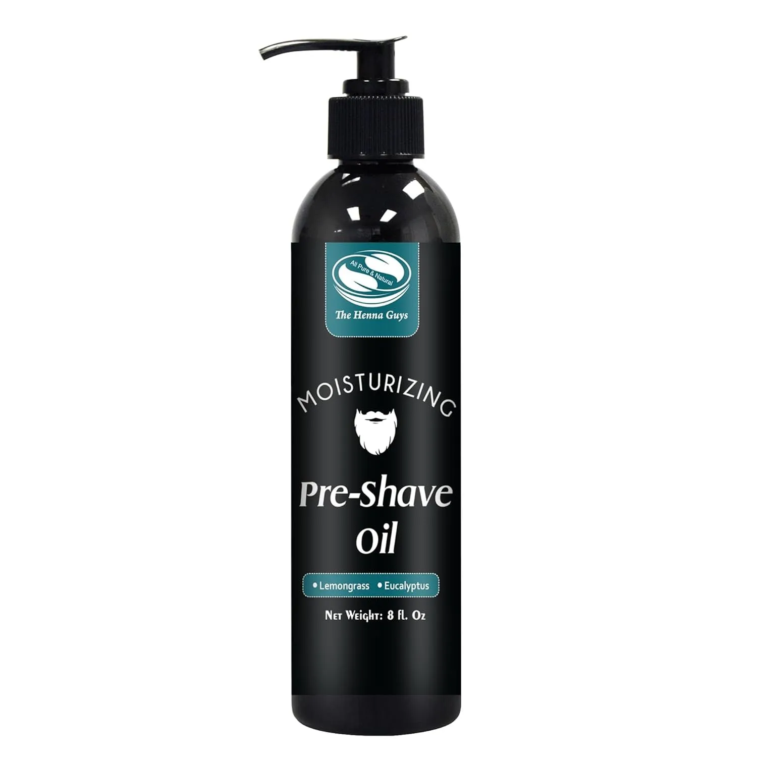 8 Fl. Oz, Lemongrass & Eucalyptus Pre Shave Oil for Men, Premium Pre Shave Oil, Excellent Shaving Oil for Men, Prepares for a Burns Free Shave, Works with Straight or Safety Razor
