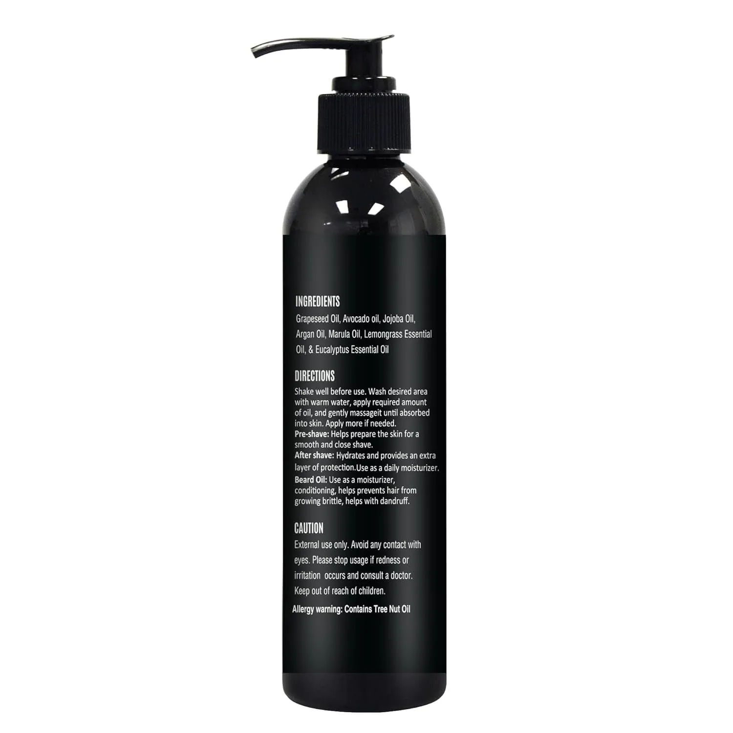 8 Fl. Oz, Lemongrass & Eucalyptus Pre Shave Oil for Men, Premium Pre Shave Oil, Excellent Shaving Oil for Men, Prepares for a Burns Free Shave, Works with Straight or Safety Razor