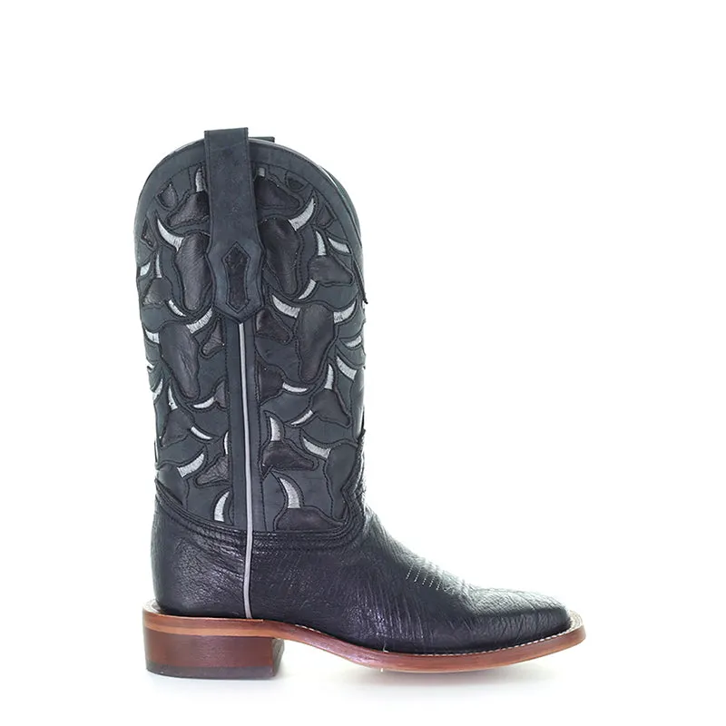 A4058 | Women's Smooth Quill Ostrich Boot