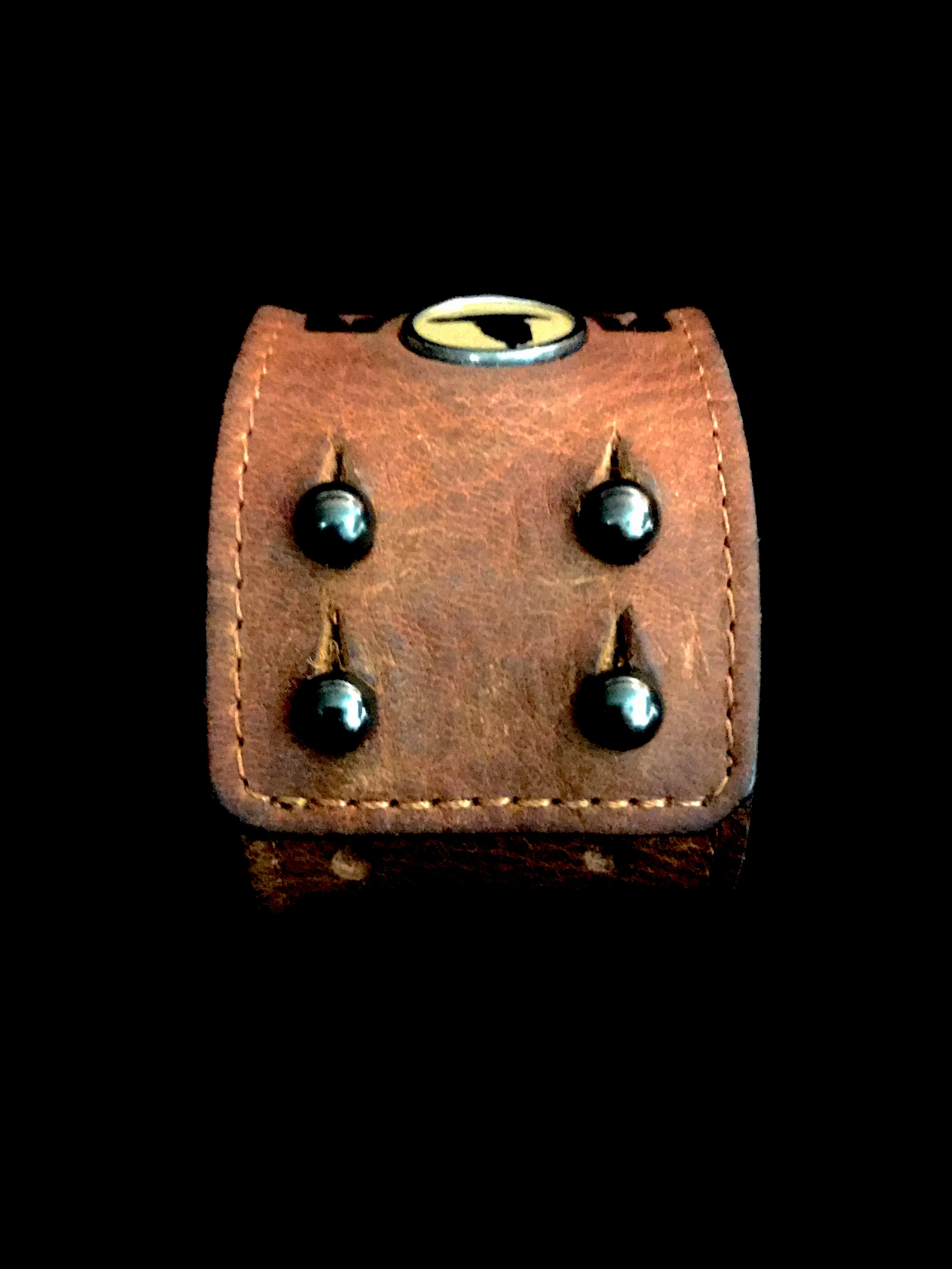 ABALONE WARRIOR CUFF – COGNAC