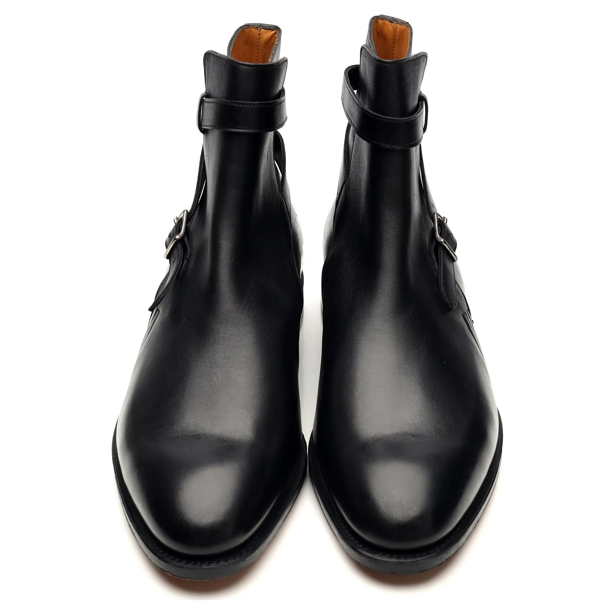 'Abbot' Black Leather Boots UK 8 E