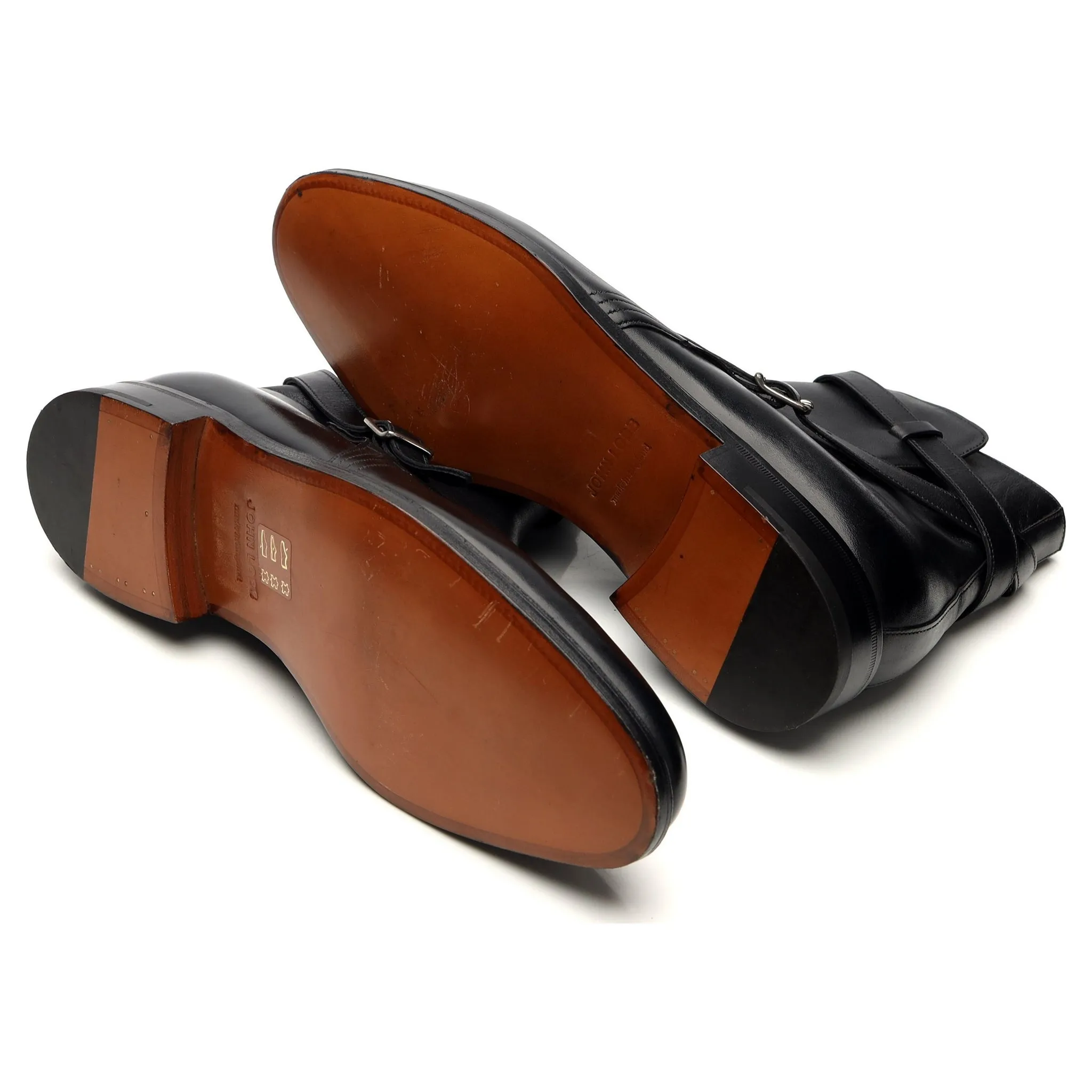 'Abbot' Black Leather Boots UK 8 E