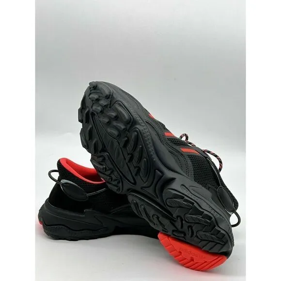 adidas FW5813 Mens Sz 4 Womens Sz 5.5 Black/Red Originals Ozweego Trail Sneakers