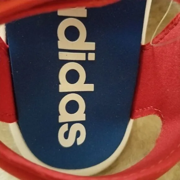 ADIDAS Comfort Toddler Boys Sandals in Red &amp; Blue Size 9 NEW