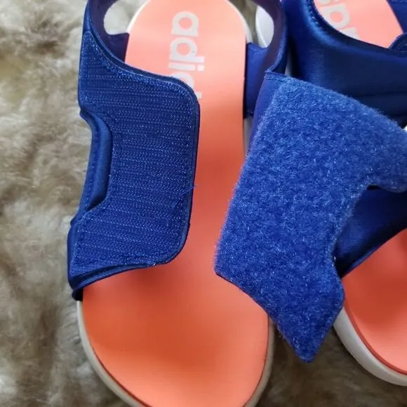 ADIDAS Comfort Kids Boys Sandals in Royal Blue &amp; Orange