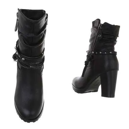 Aimee Black High Heel Ankle Boot
