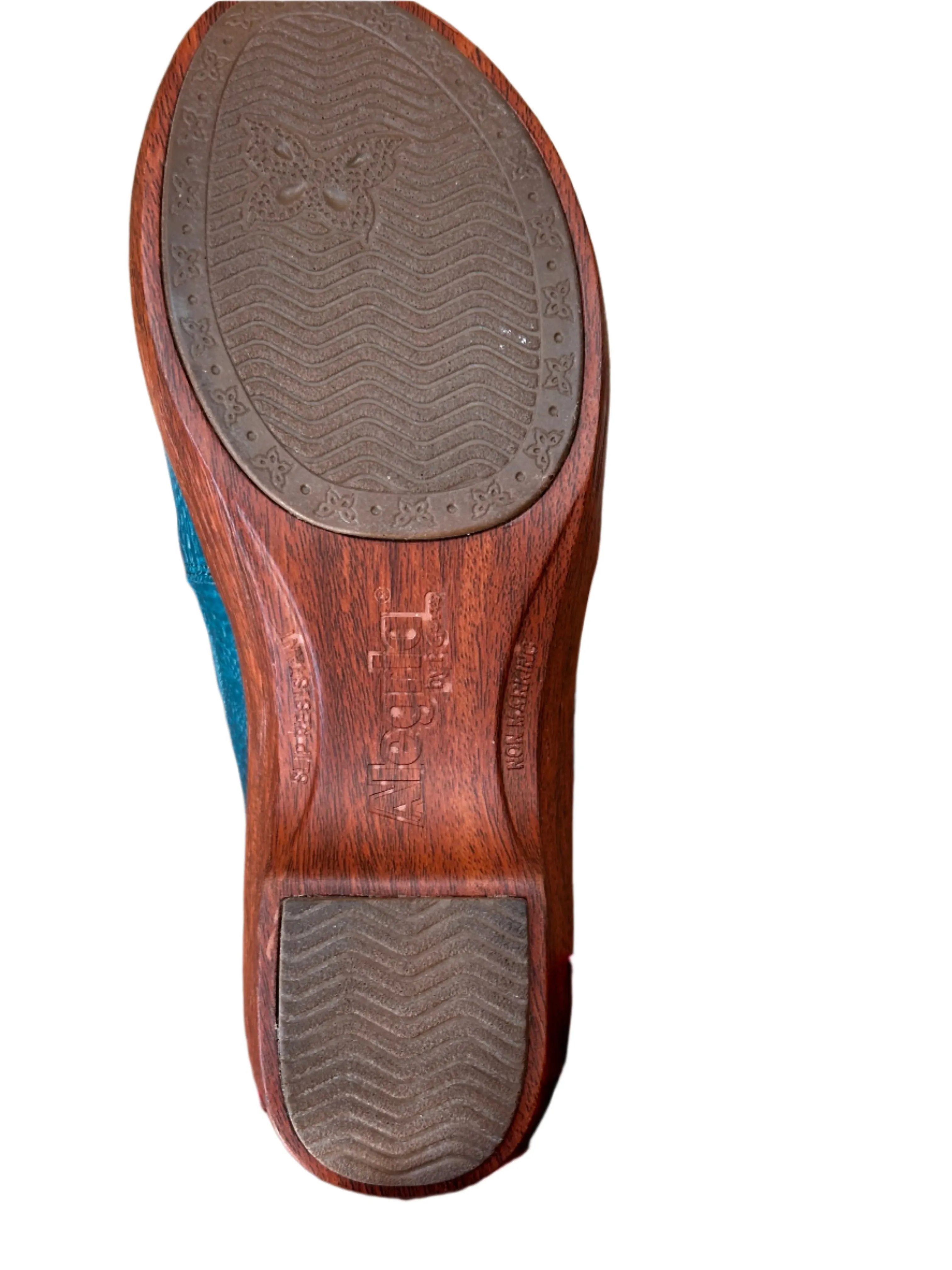 Alegria Sereniti Roman Candle Teal Leather Womens Clogs Size 7 New