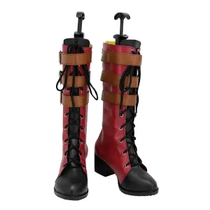 Anniversary 2020 Ashe Little Red Brown Shoes Cosplay Boots