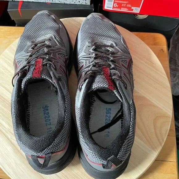Asics Gel Venture 8‎ Mens Size 11.5 Shoes Gray Black Red Running Sneakers Trail