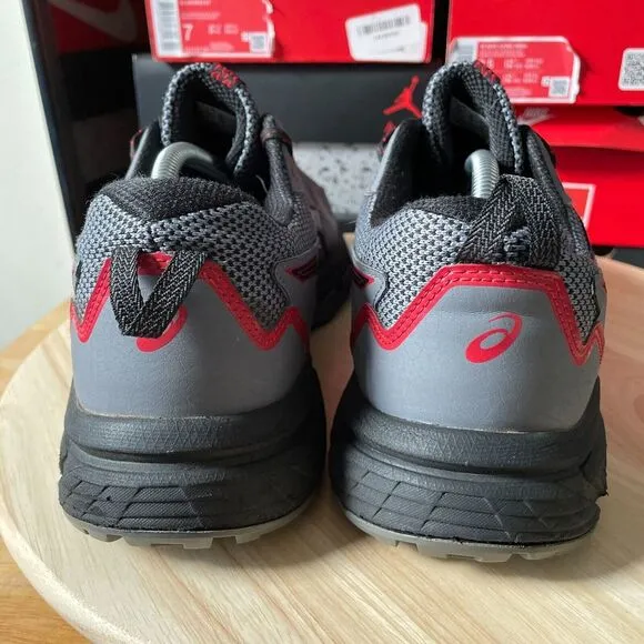 Asics Gel Venture 8‎ Mens Size 11.5 Shoes Gray Black Red Running Sneakers Trail