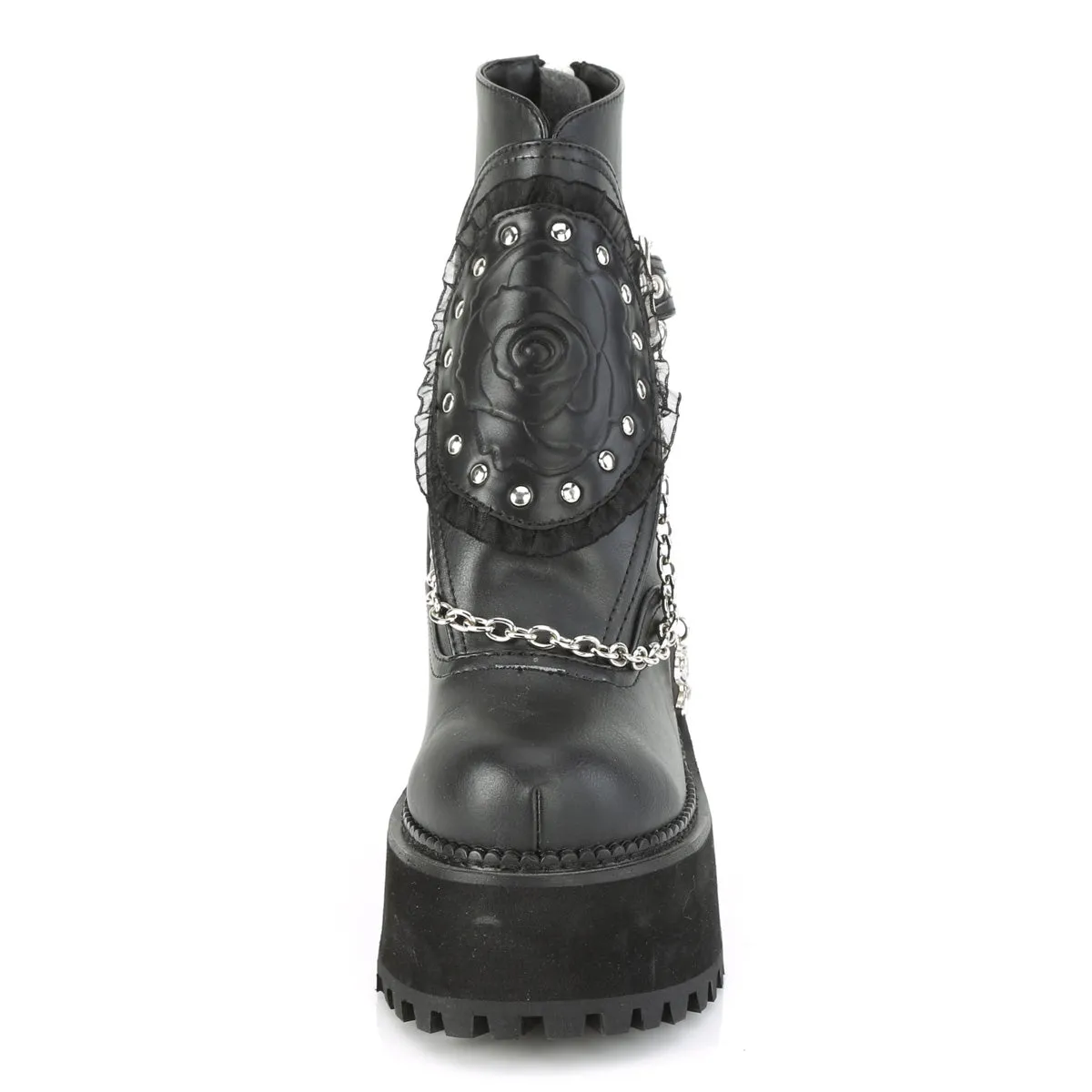 ASSAULT-55  Black Vegan Leather