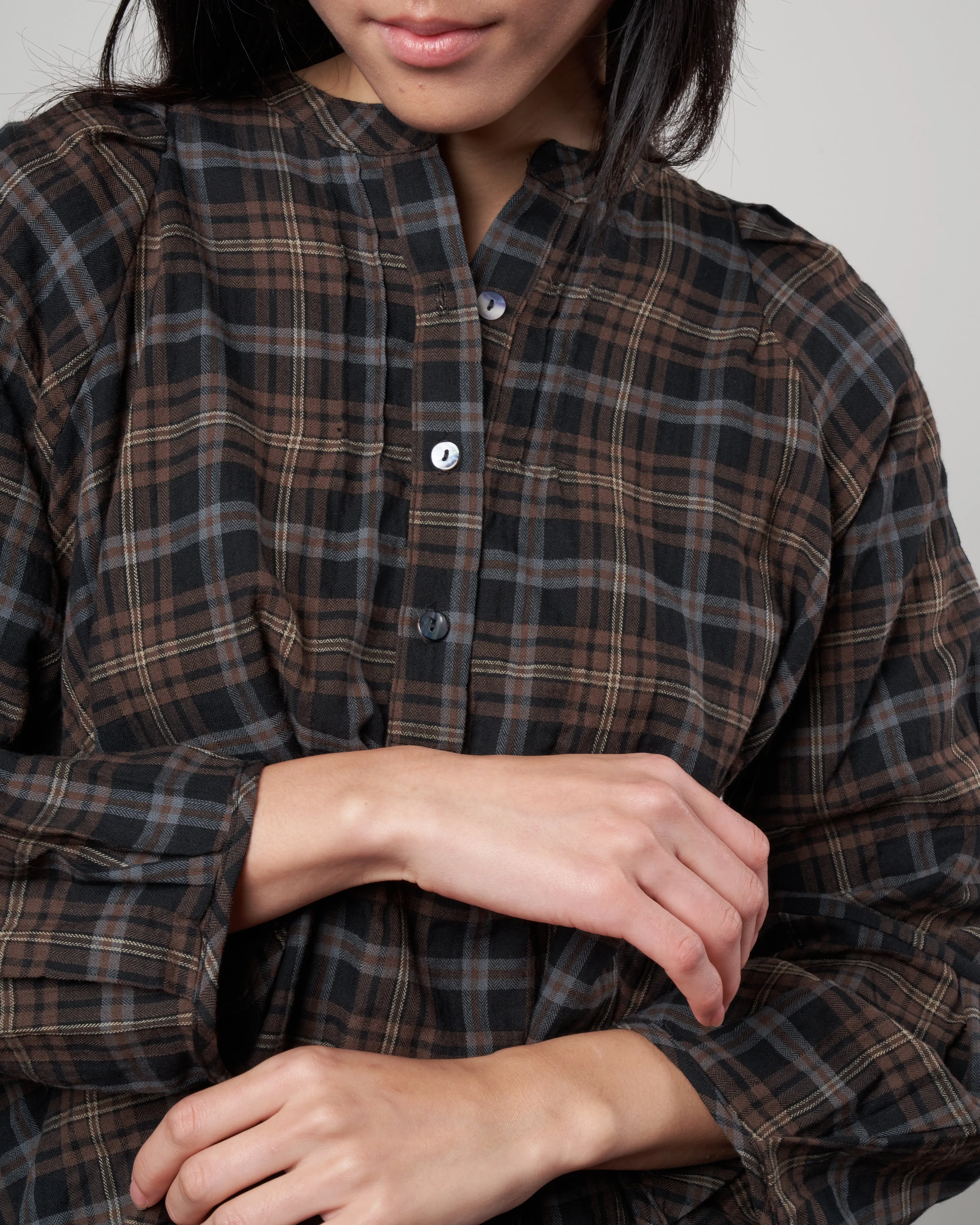 atlin blouse - vintage plaid