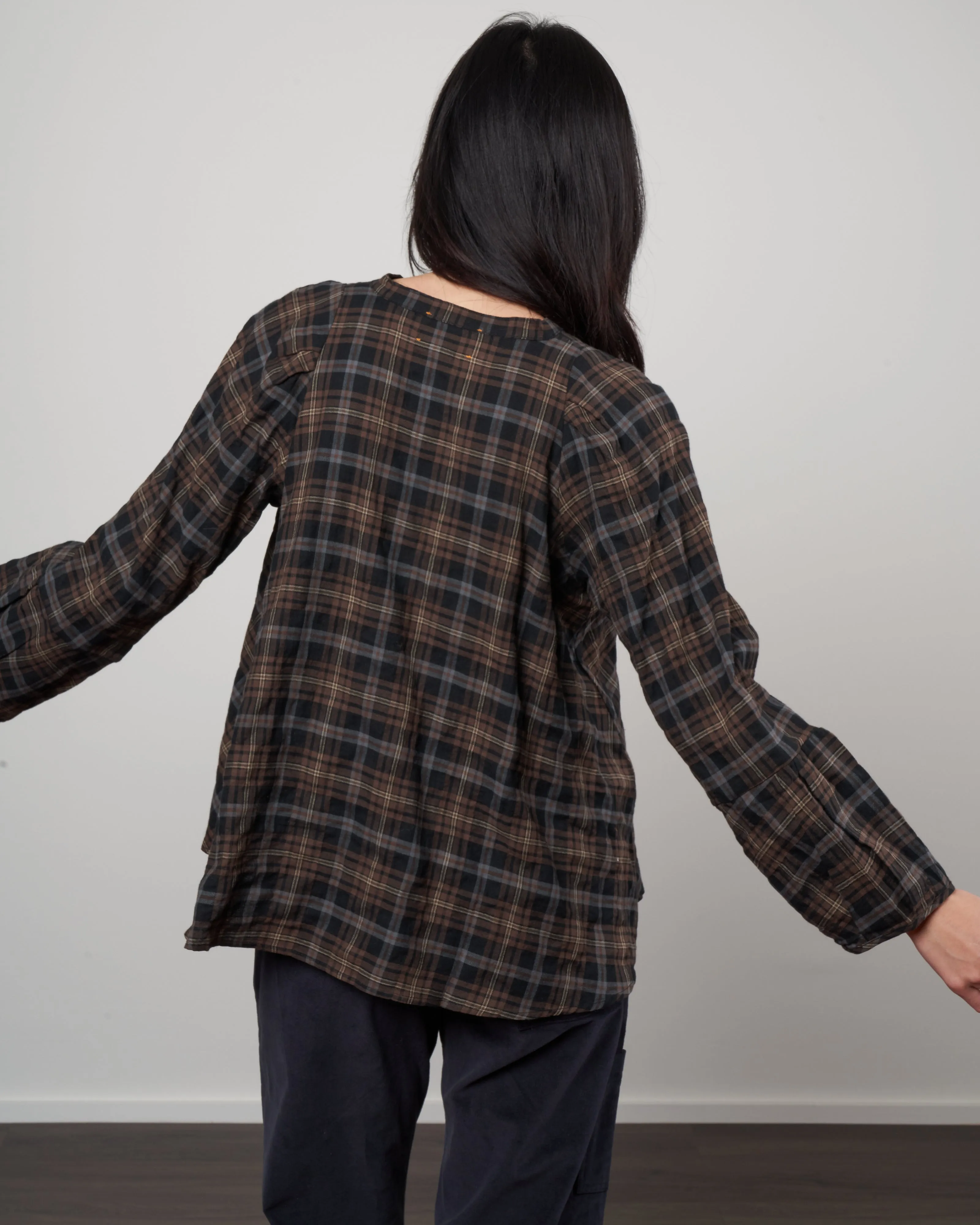atlin blouse - vintage plaid