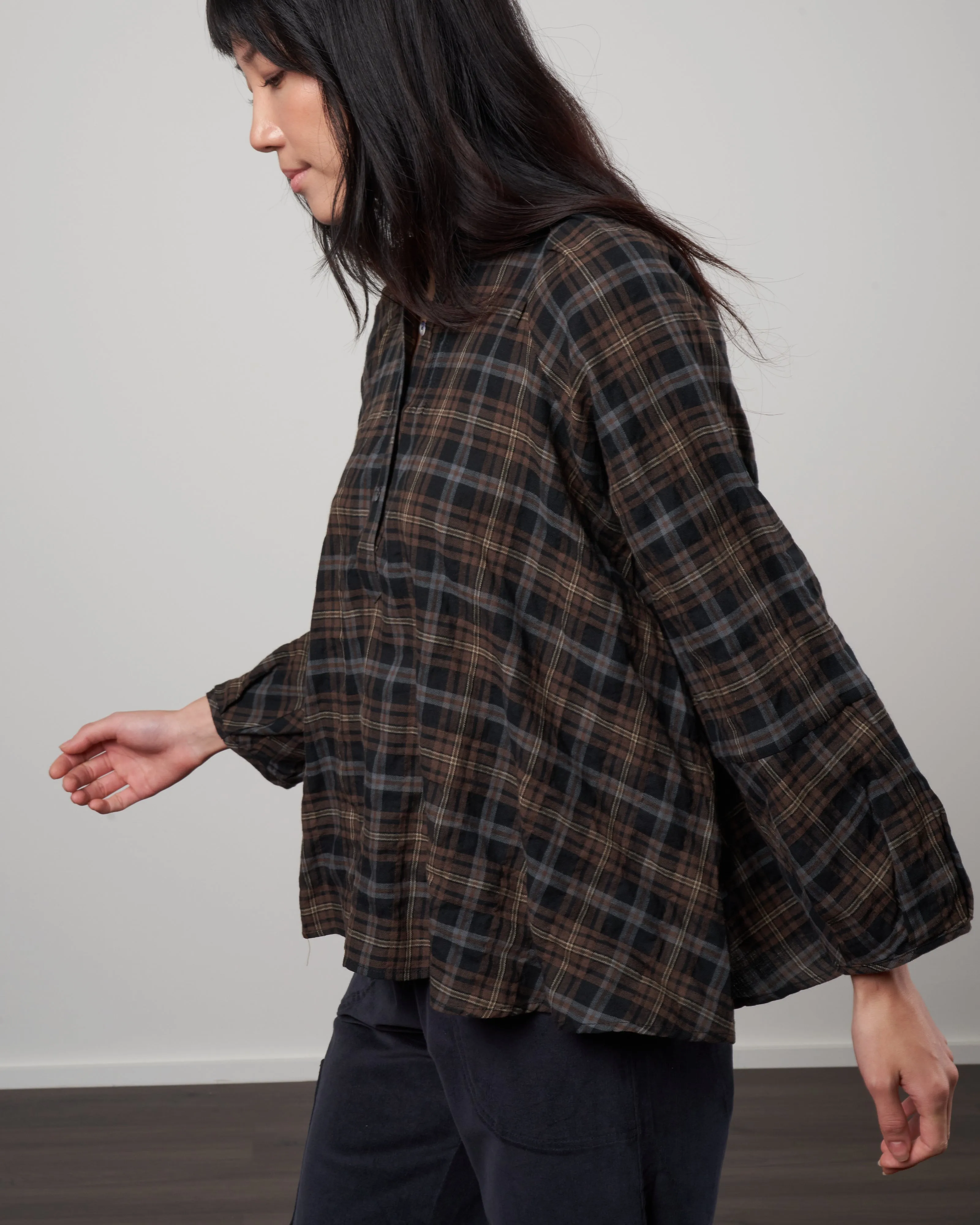 atlin blouse - vintage plaid