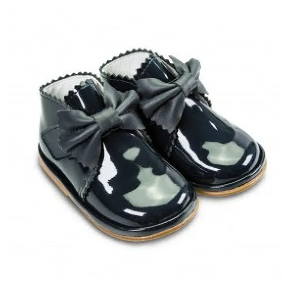 AW24 Borboleta Black Patent Leather Sharon Boots