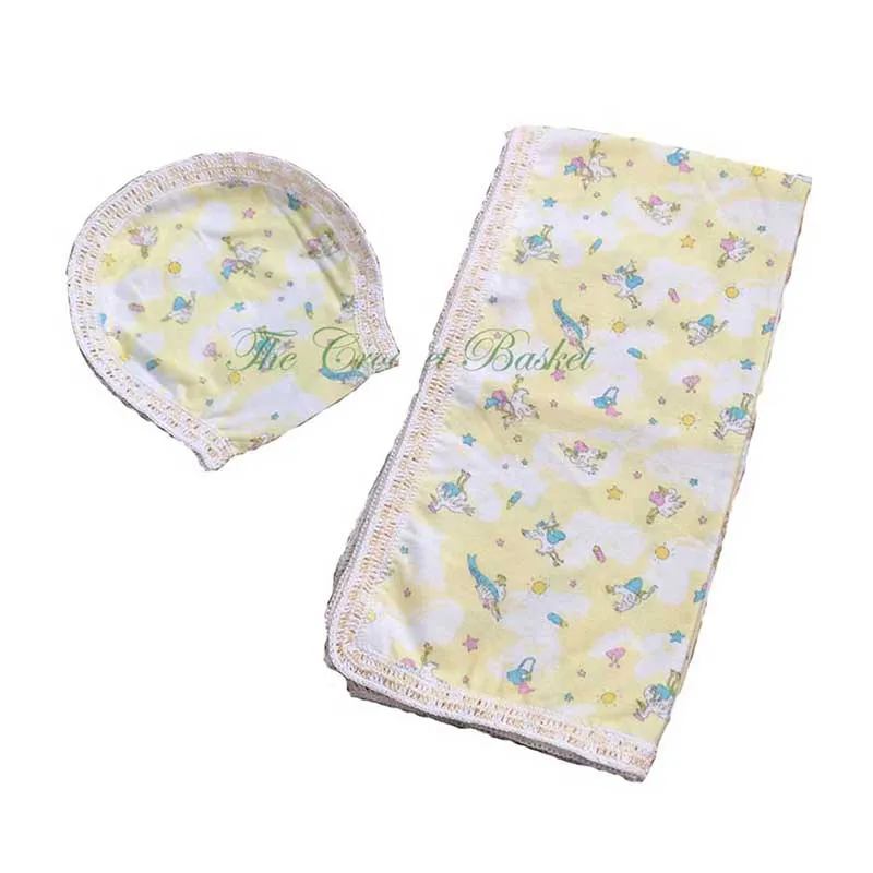 Baby Blanket Stork Girl Gift Set