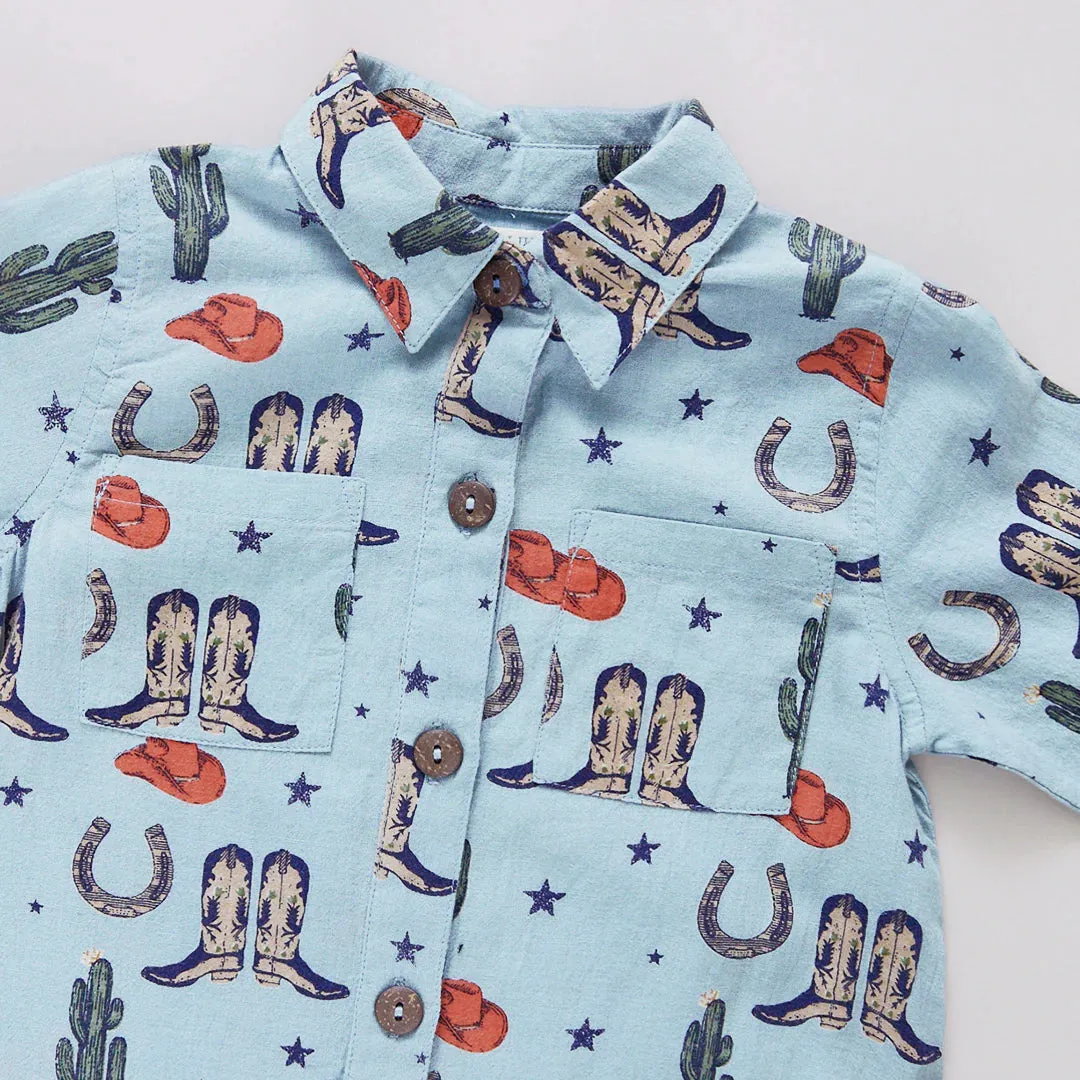 Baby Boy's Easton Romper - Tiny Rodeo