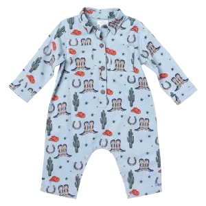 Baby Boy's Easton Romper - Tiny Rodeo