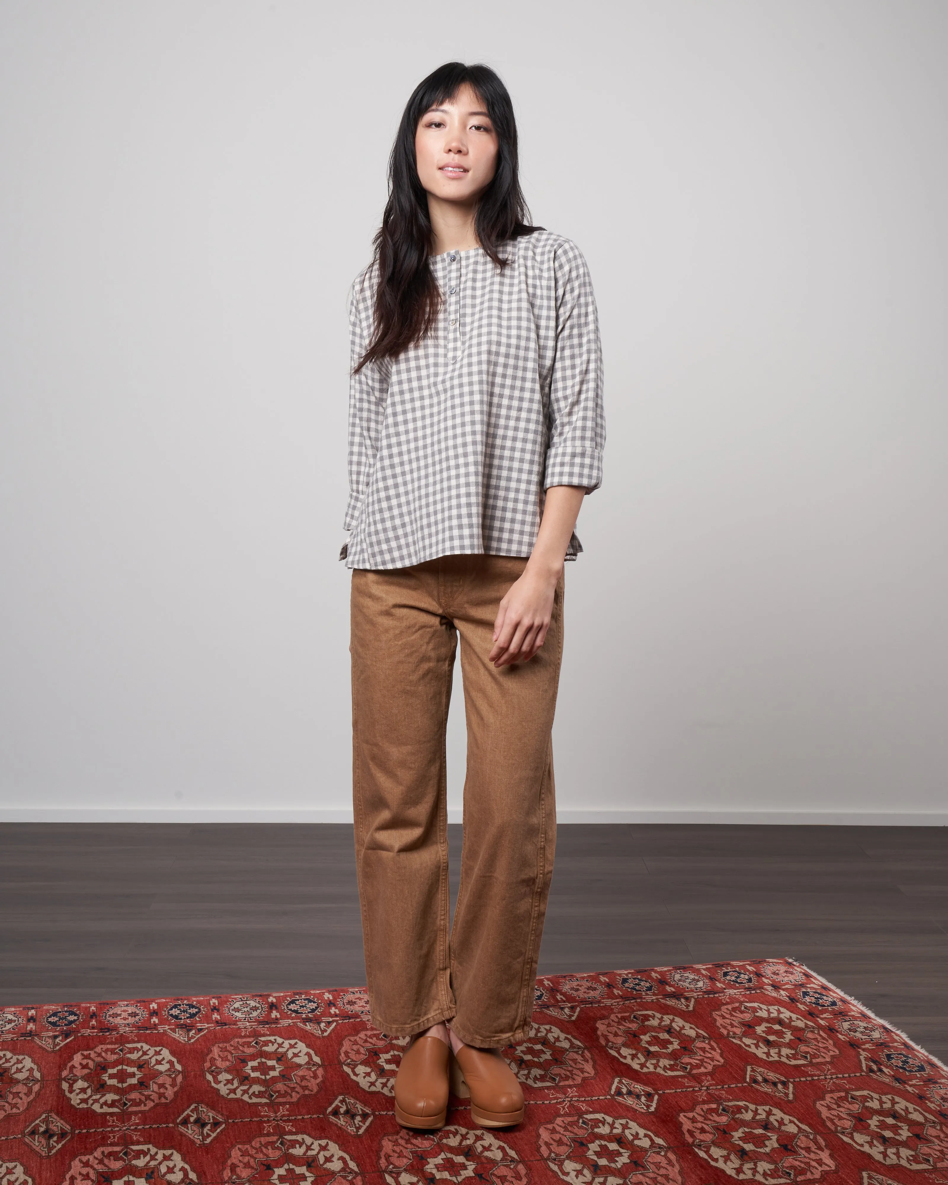 basque shirt - cumin check