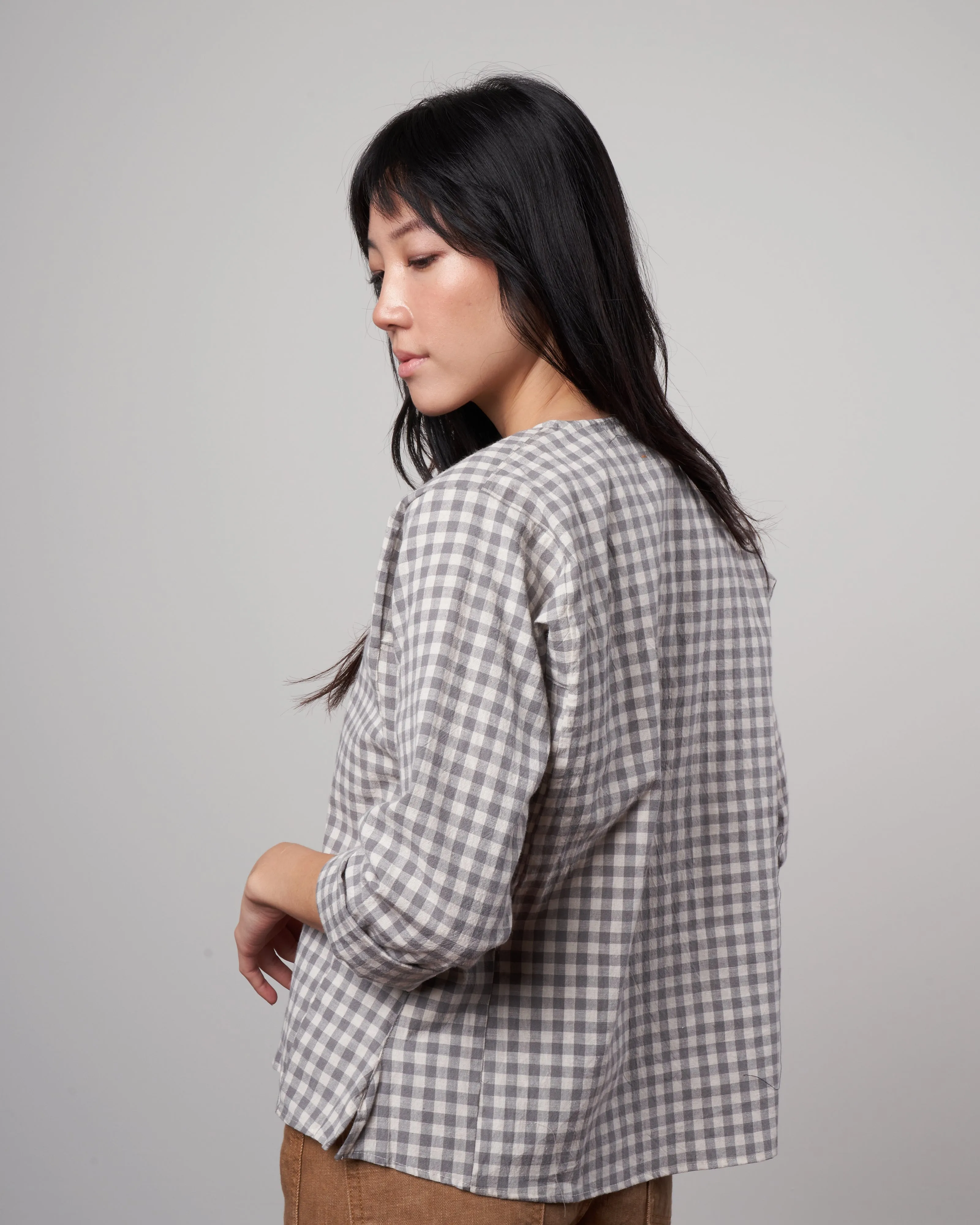 basque shirt - cumin check