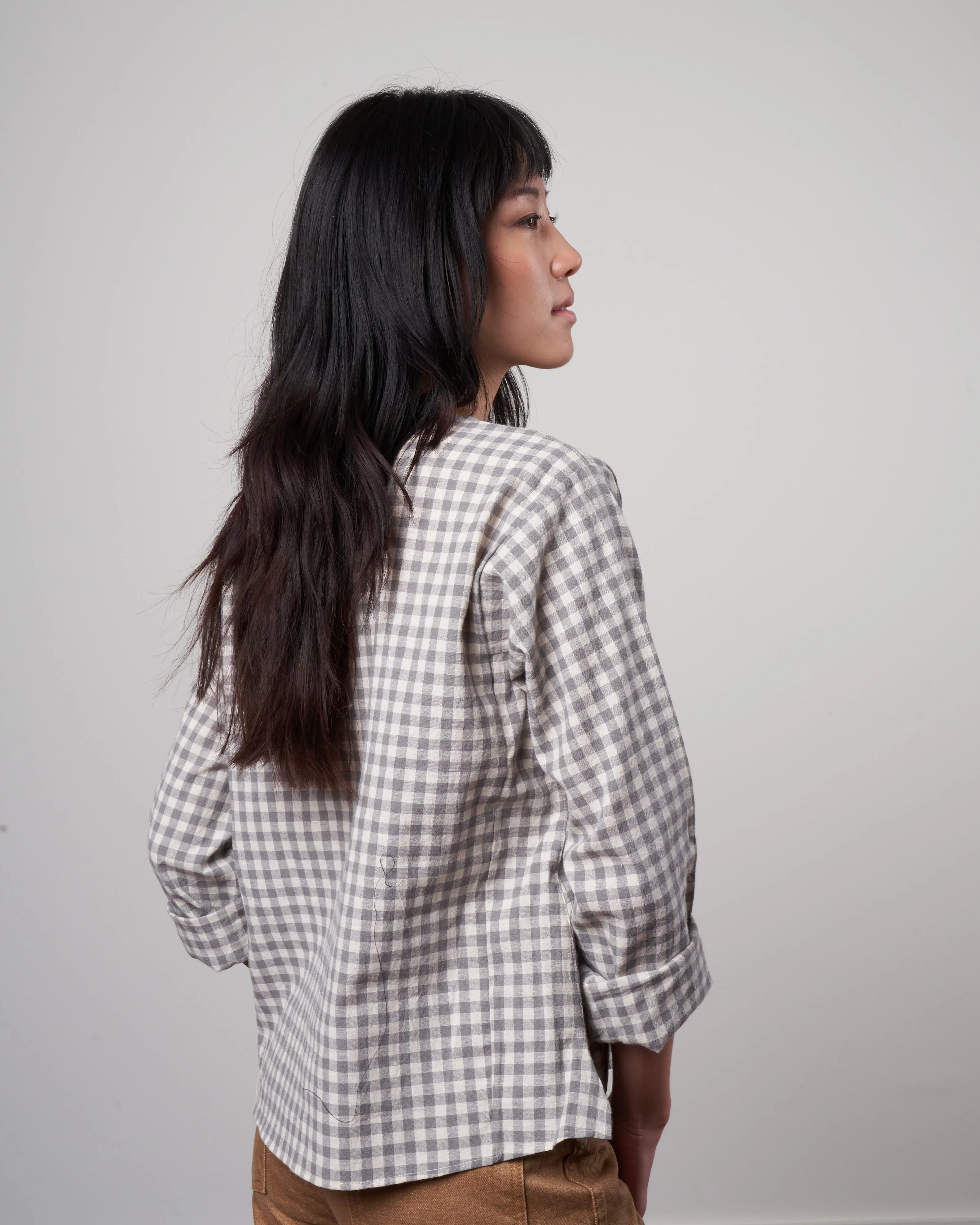 basque shirt - cumin check