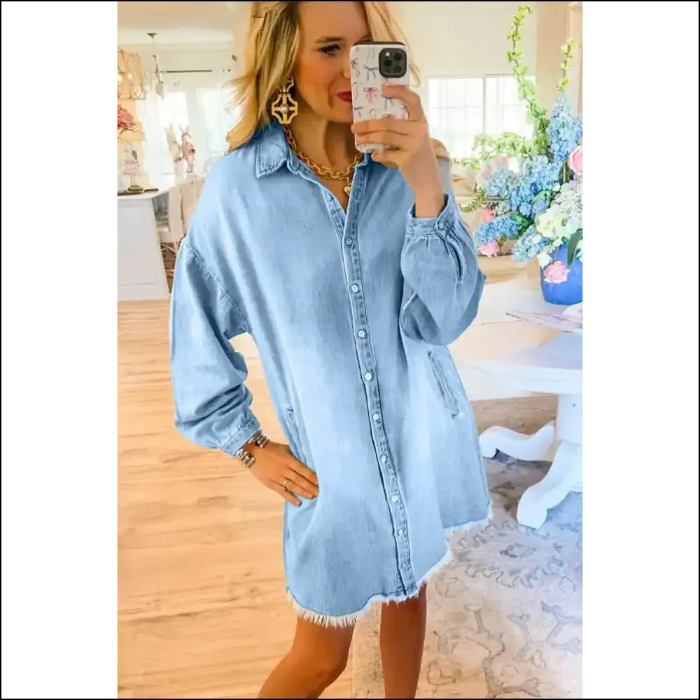 Beau Blue Shirt Dress: Denim Deliciousness ! 💙