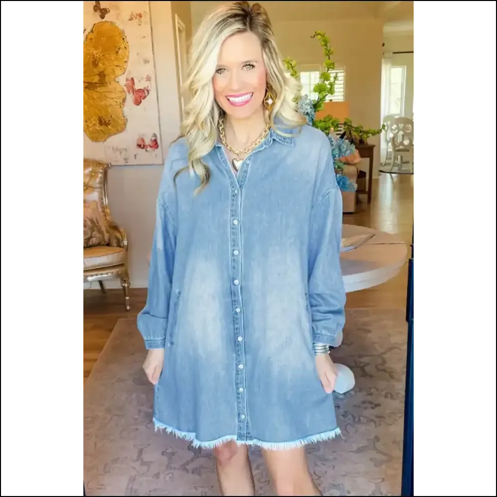 Beau Blue Shirt Dress: Denim Deliciousness ! 💙