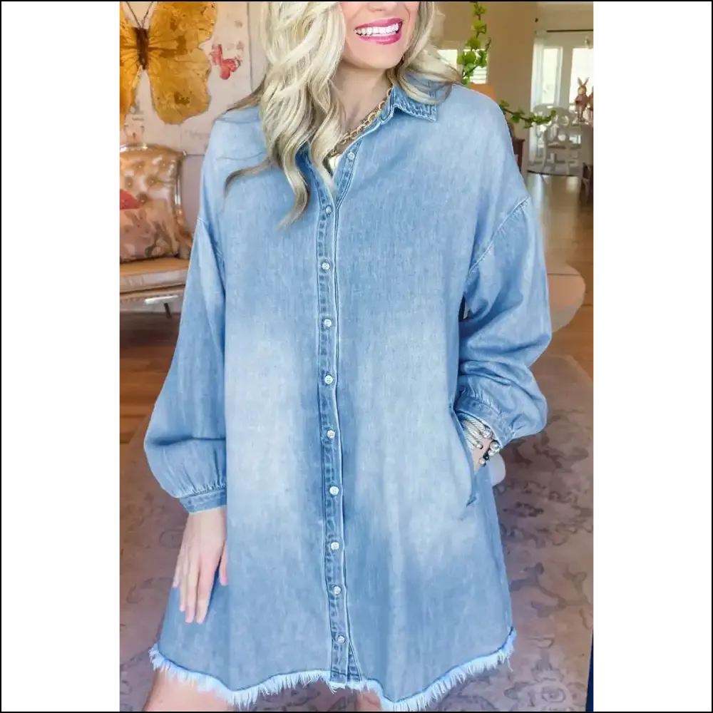 Beau Blue Shirt Dress: Denim Deliciousness ! 💙