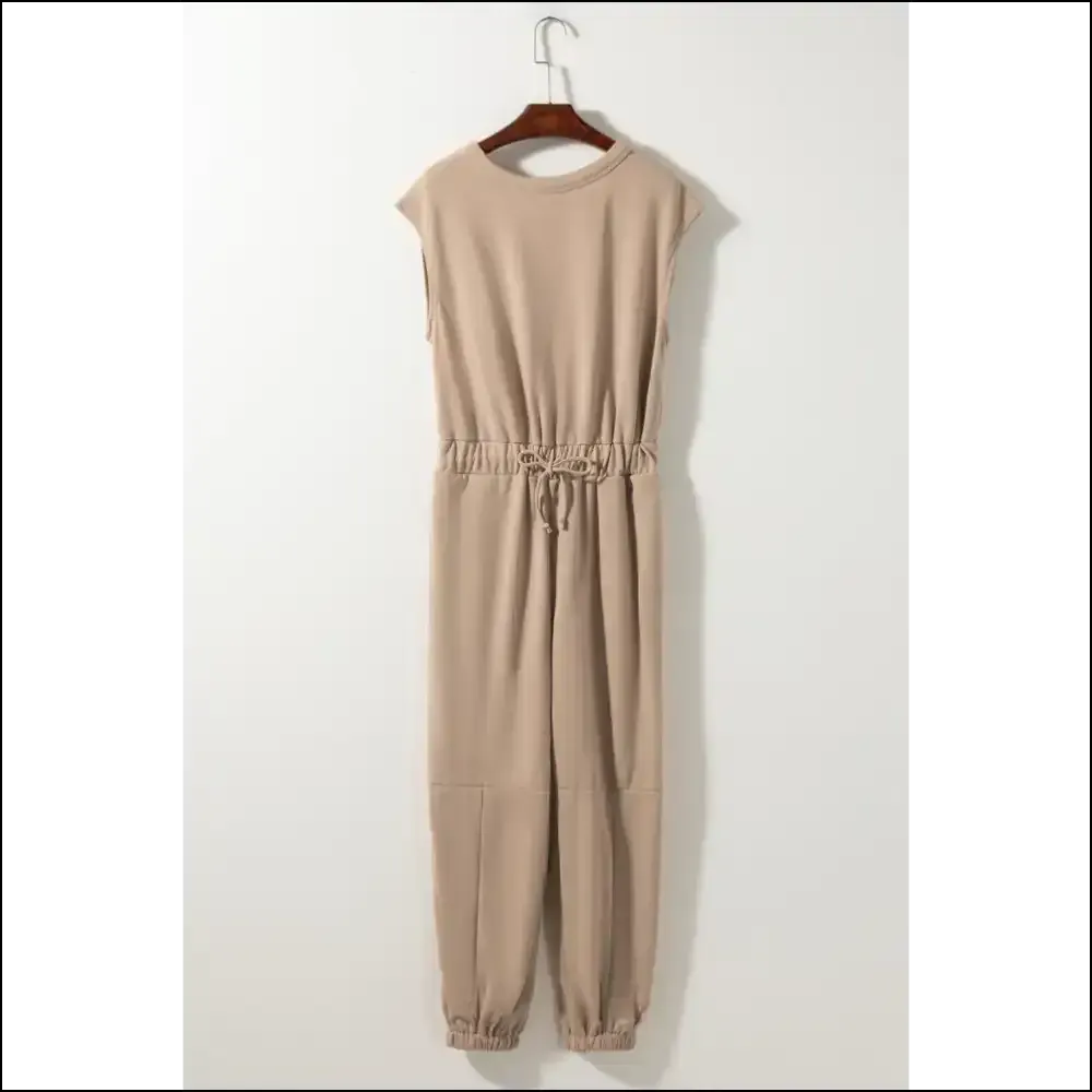 Beige Cap Sleeve Backless Jumpsuit: Pants Optional ( Chic) at Needful Things 😉
