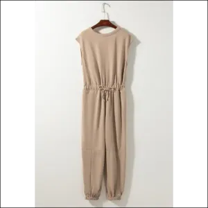 Beige Cap Sleeve Backless Jumpsuit: Pants Optional ( Chic) at Needful Things 😉