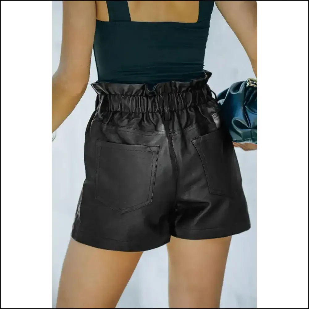 Black Faux Leather Frill Waist Shorts: Dangerously Cute  🔥 Needful Things