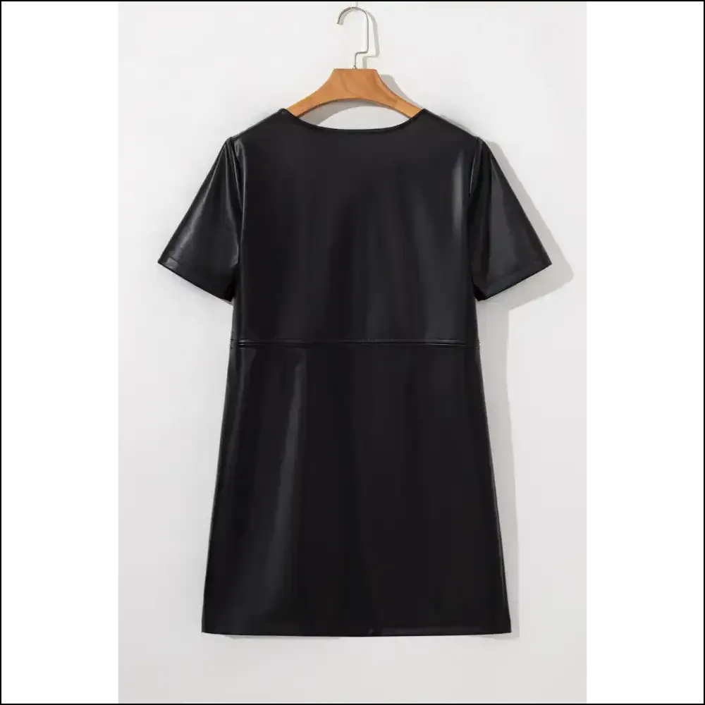 Black Faux Leather Mini Dress: so Chic it Hurts  🖤 Needful Things