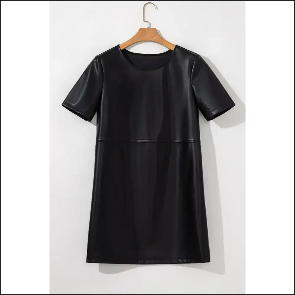 Black Faux Leather Mini Dress: so Chic it Hurts  🖤 Needful Things