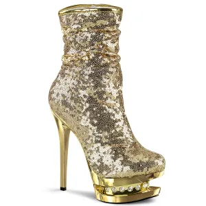 BLONDIE-R-1009  Gold Sequins/Gold Chrome