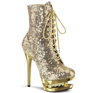 BLONDIE-R-1020  Gold Sequins/Gold Chrome