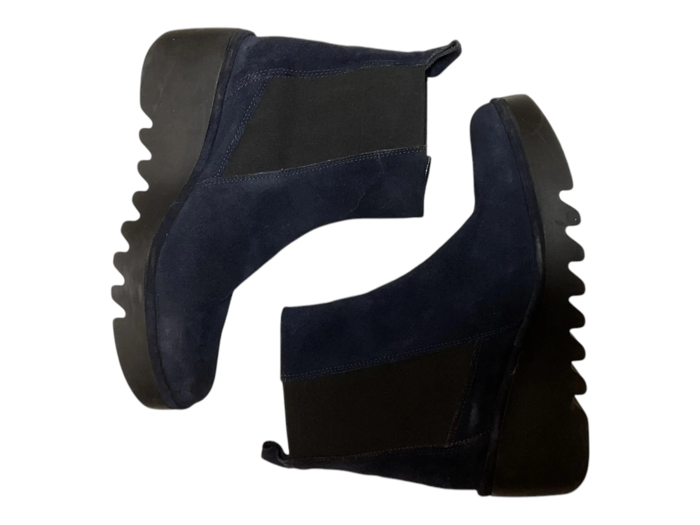 Boots Ankle Flats By Fly London In Navy, Size: 9.5