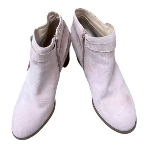 Boots Ankle Heels By Clothes Mentor In Pink, Size: 8