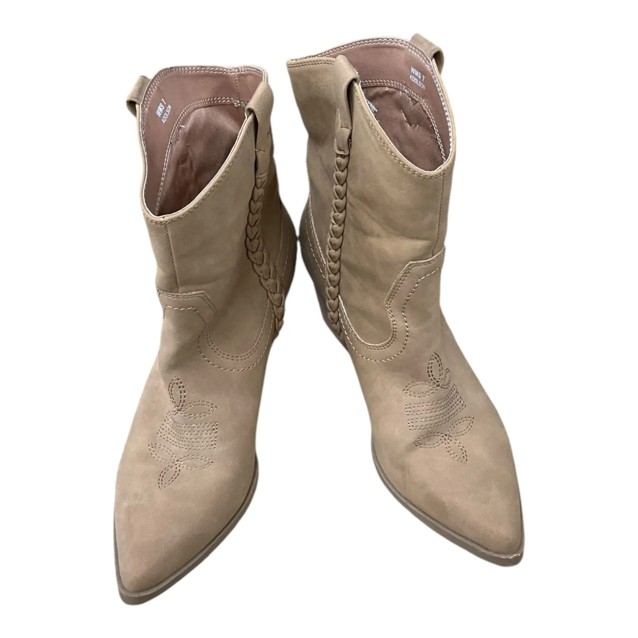 Boots Ankle Heels By Dolce Vita In Tan, Size: 7