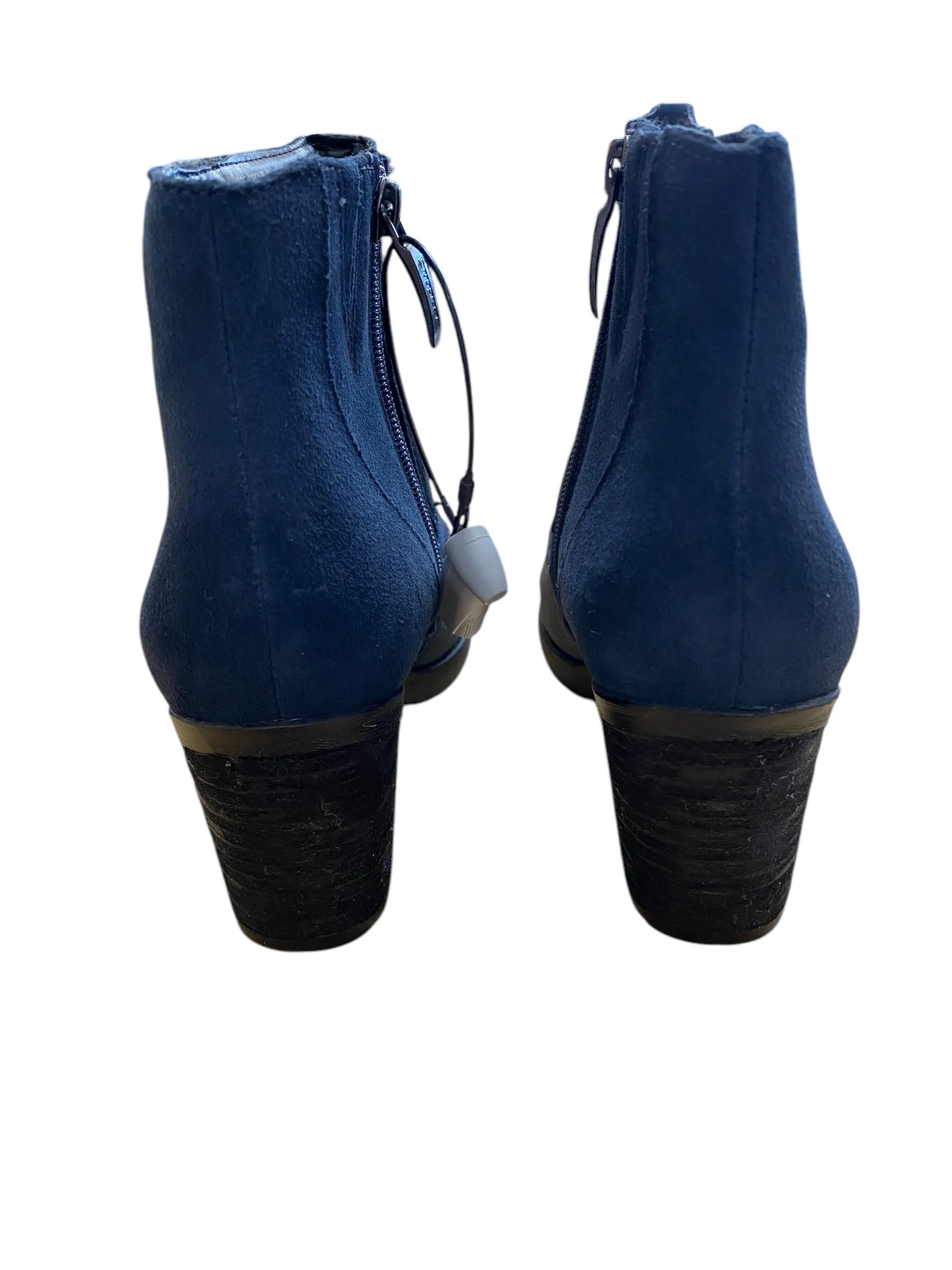 Boots Ankle Heels By Earth In Blue, Size: 8