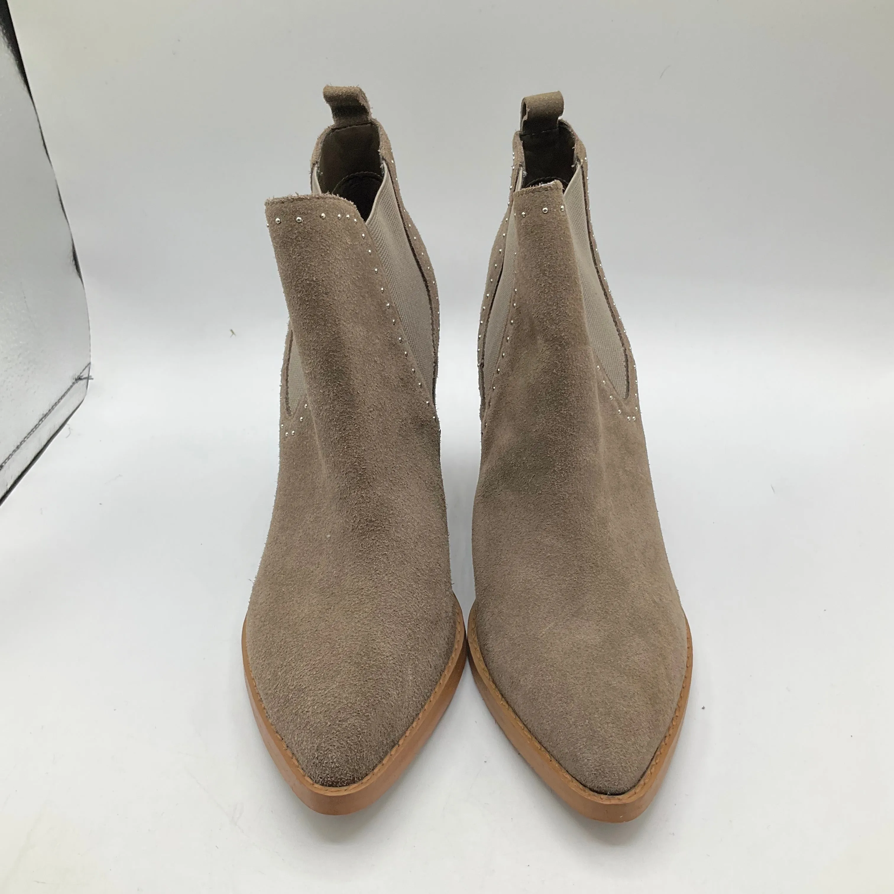Boots Ankle Heels By Marc Fisher In Grey, Size: 8