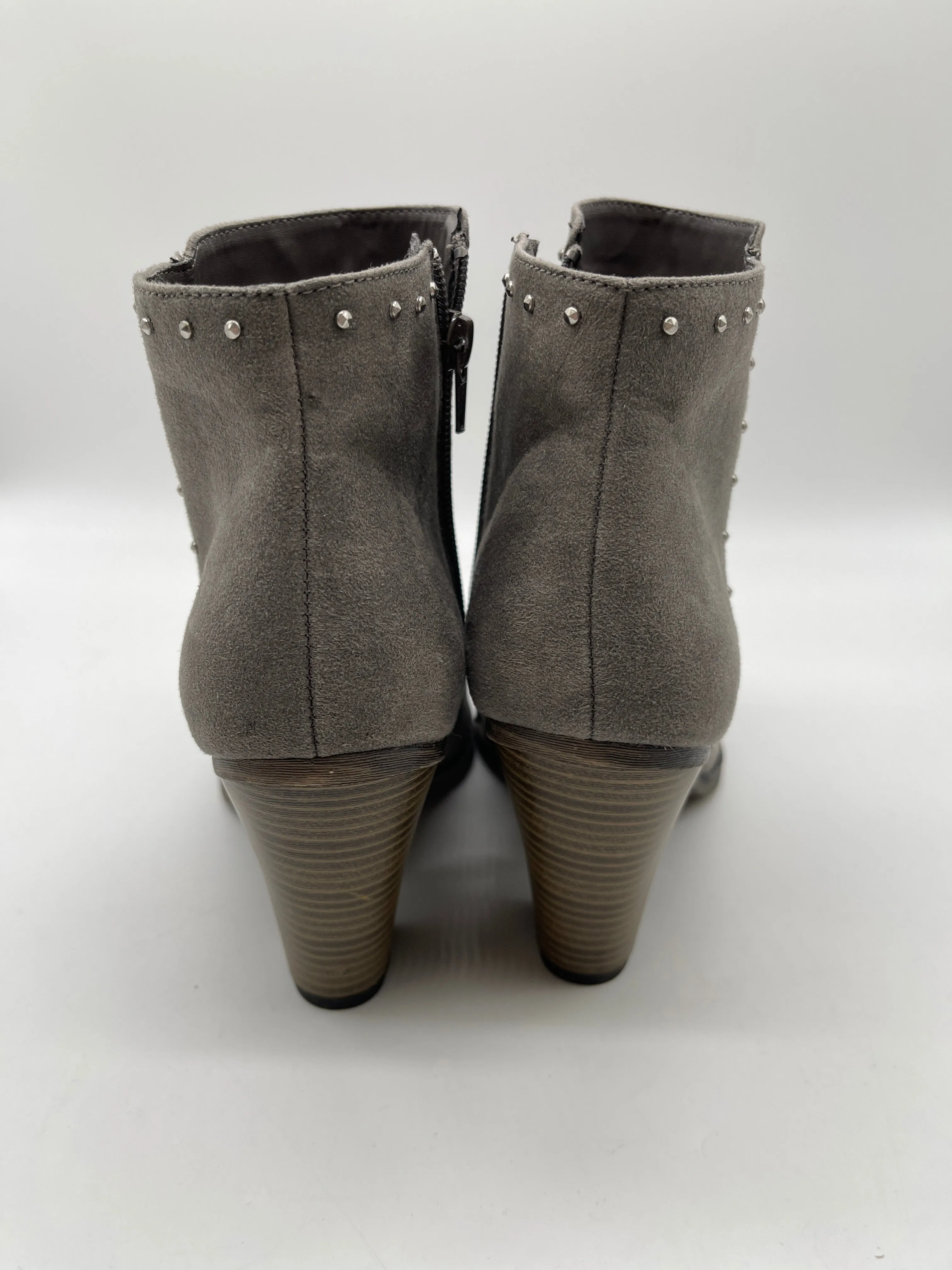 Boots Ankle Heels By Mia In Grey, Size: 9