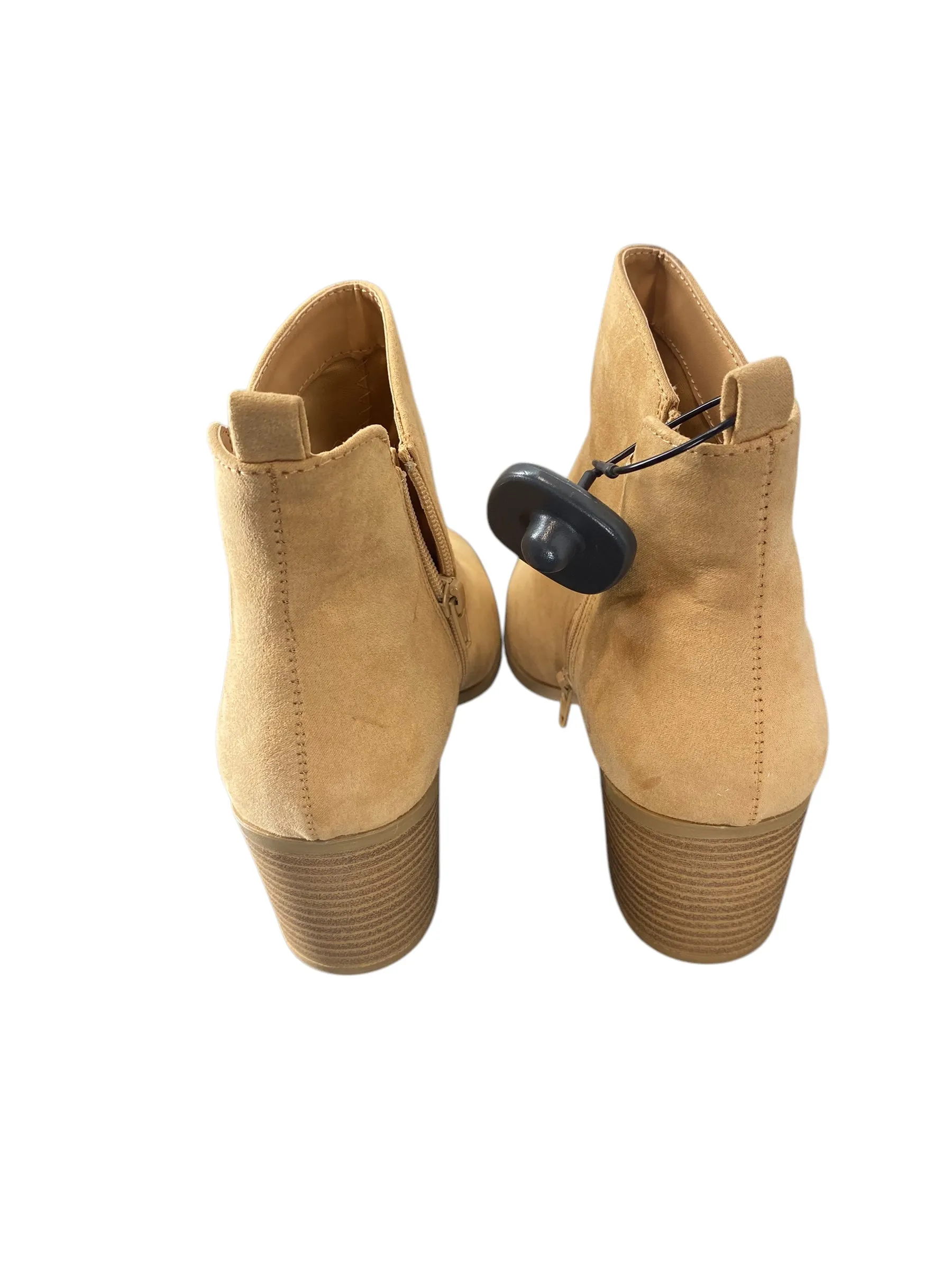 Boots Ankle Heels By Pink Lily In Tan, Size: 10