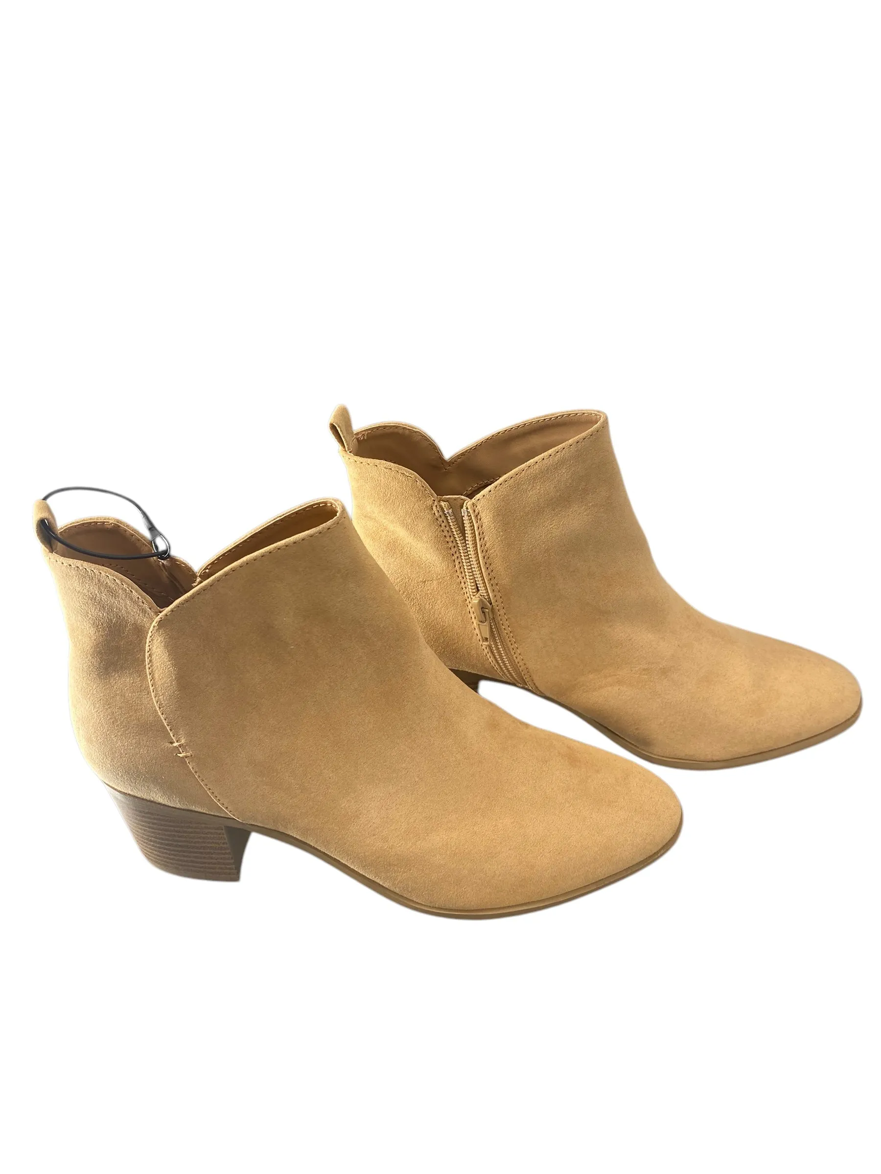 Boots Ankle Heels By Pink Lily In Tan, Size: 10
