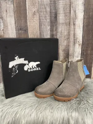 Boots Ankle Heels By Sorel In Taupe, Size: 6.5