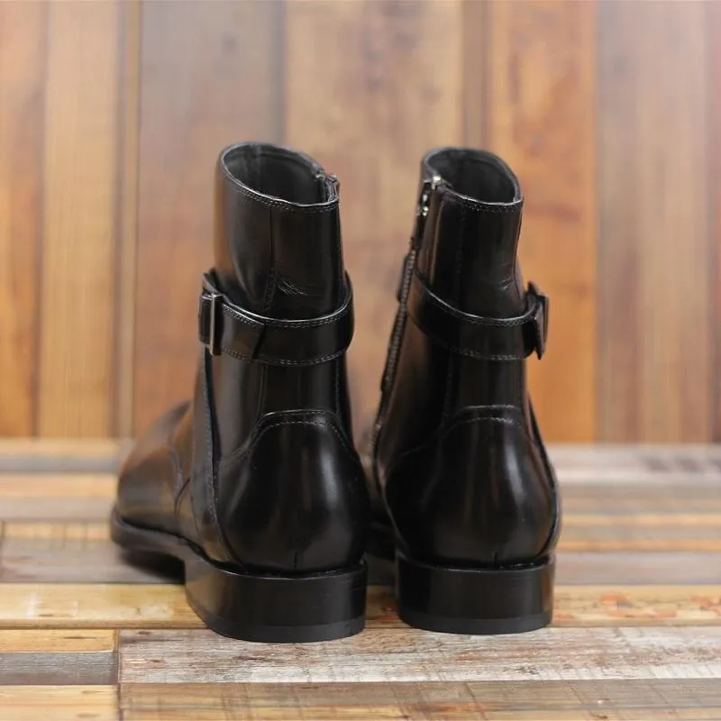 British Style Mens New Genuine Leather Motorcycle Boots