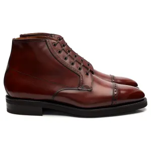 'Brossa' Cognac Tan Brown Leather Boots UK 8.5